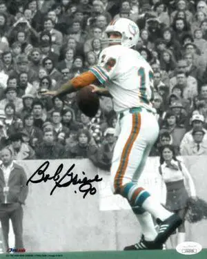 Bob Griese signed Miami Dolphins Spotlight 8x10 Photo '90- JSA Hologram (Hall of Fame)