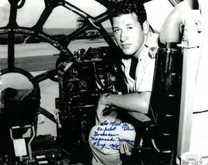 Fred Olivi signed WWII Bockscar Enola Gay Nagasaki Japan August 9, 1945 Vintage 8x10 Photo- JSA Hologram #EE63513