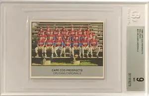 1988 Cape Cod Prospects Orleans Cardinals Ballpark Card #22- Frank Thomas- Beckett Graded 9 Mint