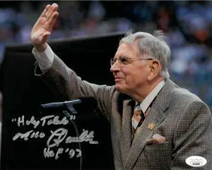 Milo Hamilton signed 8x10 Photo w/ dual Holy Toledo & HOF 92- JSA Hologram #HH18099 (Braves/Cubs/Astros)