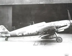 Kurt Schulze signed WWII German ME-109 Luftwaffe Pilot KG2 Vintage B&W 8x10 Photo- JSA Hologram #EE63176