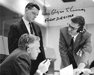 Glynn Lunney signed Gemini-Titan 3 Launch Vintage 8x10 Photo Flight Director - JSA Hologram #EE63160 (March 23, 1965)