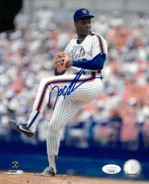 Dwight/Doc Gooden signed New York Mets 8x10 Photo- JSA Hologram