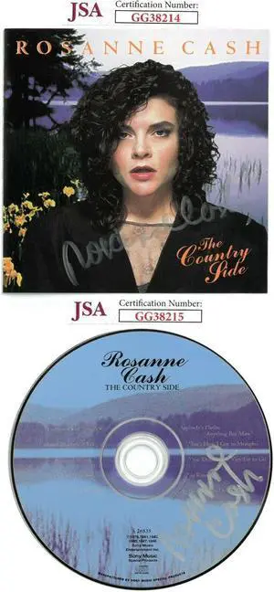 Rosanne Cash signed The Country Side Album CD Cover & CD- JSA Hologram #GG38214 & #GG38215