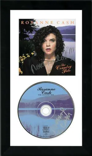 Rosanne Cash signed The Country Side Album CD Cover & CD 6.5x12 Custom Framing- JSA Hologram #GG38214 & #GG38215