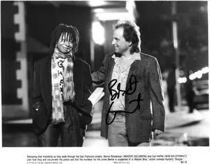 Bobcat Goldthwait signed 1987 Burglar Movie B&W 8x10 Photo- JSA Hologram #AA38159 (w/ Whoopi Goldberg)