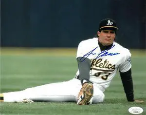 Jose Canseco signed Oakland A's 8x10 Photo- JSA Hologram (horizontal)