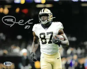 Jared Cook signed New Orleans Saints 8x10 Photo #87- Beckett-BAS Witnessed Hologram