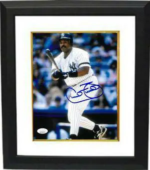 Cecil Fielder signed New York Yankees 8X10 Photo Custom Framed- JSA Witnessed Hologram