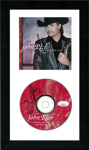 John Rich signed 2000 I Pray For You Single CD Cover & CD 6.5x12 Custom Framing- JSA Hologram #GG08309 & #GG08310