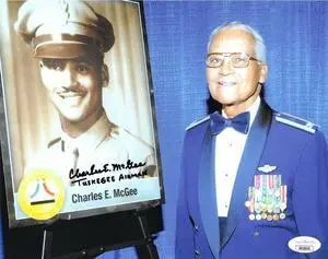 Charles E. McGee signed 8x10 Photo- JSA Hologram #HH18640- Tuskegee Airman (Red Tails/WWII/Korea/Vietnam) Charles E. McGee signed 8x10 Photo- JSA Hologram #HH18640- Tuskegee Airman (Red Tails/WWII/Korea/Vietnam)