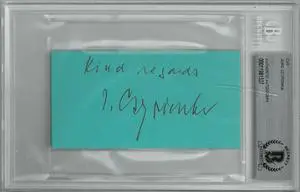 Jorg Czypionka signed 2.5x4.5 Cut with Kind Regards- Beckett BAS #00011981537 (WWII German ME-262 Luftwaffe Pilot)