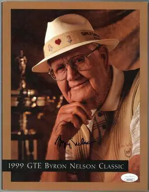 Byron Nelson signed 1999 GTE Byron Nelson Classic Golf Program- JSA #EE63423