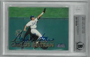 Carlos Beltran signed Kansas City Royals 1999 Fleer Tradition Card #245- Beckett BAS #00011981504
