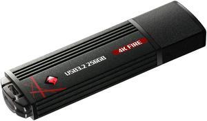 TCELL 4K Fire 256GB USB 3.2 Flash Drive 400MB/s Above,UASP Supported, high Speed Solid State Flash Drive Thumb Drive Memory Stick for Designer Gamer Tesla dashcam Sentry Mode