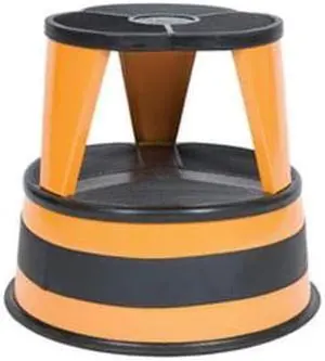 Cramer Kik-Step Steel Step Stool 350 lb cap 16" dia. x 14 1/4h Orange 100130