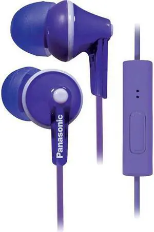 Panasonic Rp-tcm125-v Tcm125 Earbuds With Remote & Microphone (Purple) Panasonic Rp-tcm125-v Tcm125 Earbuds With Remote & Microphone (Purple)