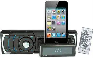 New Pyle Plr38i Am Fm Stereo W/ Usb Sd Slide Out Ipod Docking Station & Remote
