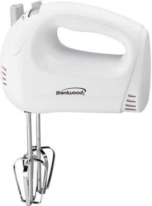 Brentwood Lightweight 5-Speed Electric Hand Mixer, White HM-45