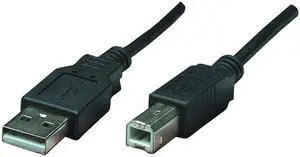 MANHATTAN 374507 High-Speed USB A-Male to B-Male Cable, 1.5ft