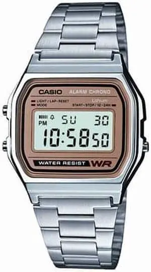 Casio #A158WEA-9 Men's Metal Band Classic Digital Bracelet Watch Casio #A158WEA-9 Men's Metal Band Classic Digital Bracelet Watch
