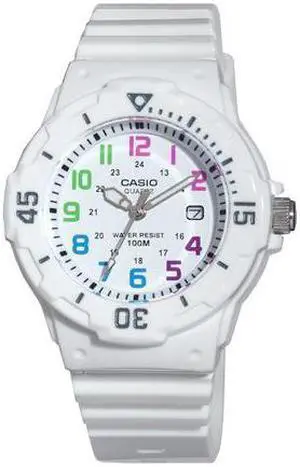 Casio #LRW200H-7BV Women's White Rubber Band 100M Sports Analog Watch Casio #LRW200H-7BV Women's White Rubber Band 100M Sports Analog Watch