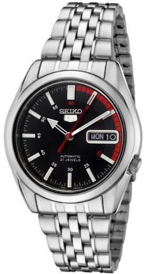 Seiko 5 #SNK375 Men's Stainless Steel Black Dial Self Winding Automatic