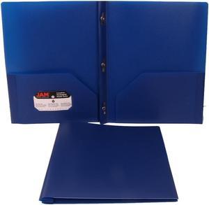 Deep Blue Biodegradable Plastic Folder with Clasps - 9.5 x 11.5 -6 per pack