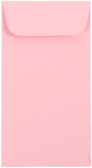 JAM Paper® #7 Coin Envelope (3.5 x 6.5 inches) - Baby Pink - 25 envelopes per pack