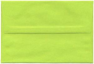 JAM Paper® A8 (5 1/2 x 8 1/8) Paper Envelope - Brite Hue Ultra Lime Green - 25 envelopes per pack