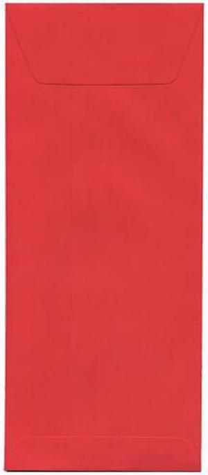 JAM Paper® #12 (4 3/4 x 11) Open End Policy Recycled Paper Envelope - Brite Hue Christmas Red - 25 envelopes per pack
