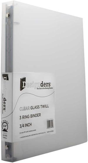 JAM Paper Standard 3/4" 3-Ring Flexible Poly Binder Clear (750T1CL)