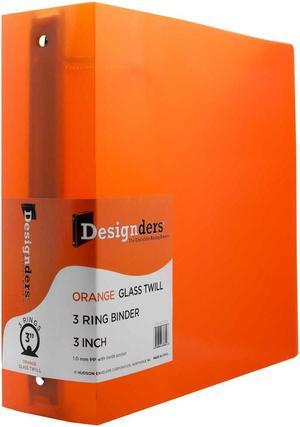 JAM Paper Plastic 3 Inch Binder Orange 3 Ring Binder Sold Individually 821T3OR