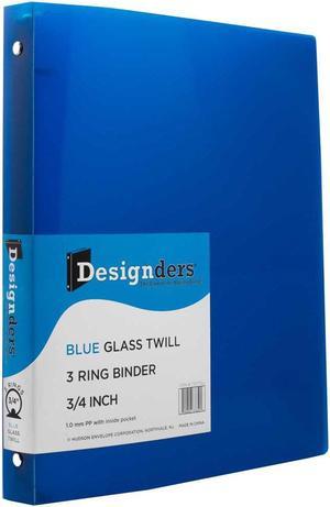 JAM Paper Plastic 0.75 Inch Binder Blue 3 Ring Binder Sold Individually 750T1BU