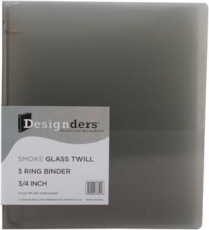 JAM Paper Plastic 0.75 Inch Binder Smoke Grey 3 Ring Binder Sold Individually 750T1SM