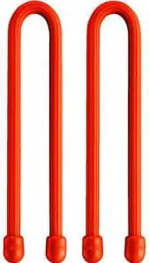 NITE IZE GT6-2PK-31 6" L, 1/4" W, Bright Orange Plastic Gear Tie, PK 2
