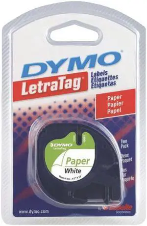 DYMO 10697 1/2IN X 13FT.LETRATAG WHITE