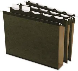 Pendaflex Ready-Tab Hanging File Folders 2" Capacity 1/5 Tab Letter Green 20/Box 42701
