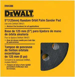 DEWALT DW4388 5" Eight Hole Hook & Loop Pad - Medium