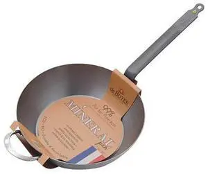 de Buyer Mineral B Element - 14.2" Round Iron Frypan w/2 Handles