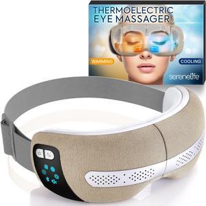 SereneLife Smart Eye Massager with Heat and Cooling, Compression, Vibration, Music, Wireless Heated Mask