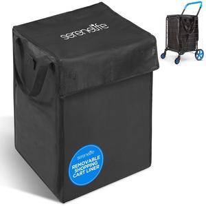 SereneLife Removable Shopping Cart Liner - 12.60" x 15.35" x 19.50" Waterproof and Tear-Resistant, 600D Oxford Fabric for Groceries, Laundry, Luggage, Works Great with Foldable Shopping Carts