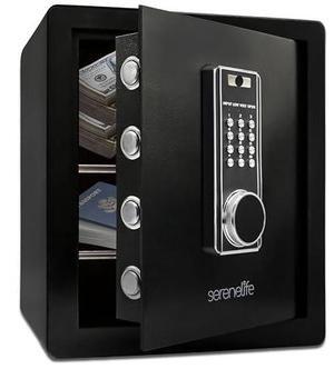 SereneLife Electronic Digital Safe Box | Durable Design, User-Friendly Keypad, Dual Alarm System, Hidden Keyhole, Money Safe for Home & Office | 14.96"x12.59"x 17.71" 1.38 Cubic ft Safe for Money