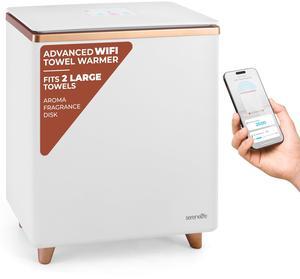 SereneLife SLTLR460W Rectangular Bucket-Large Capacity Single Touch Towel & Blanket Warmer with Built-in WiFi Capability, Rose Gold