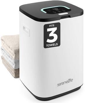 SereneLife Towel Warmers for Bathroom, 23L Luxury Heater, Blanket Warmer Bucket, LED Display, Up to 24 Hours Delay, 3 Heating Modes and Child Lock for Oversize Bathrobes PJ's and More (Black)