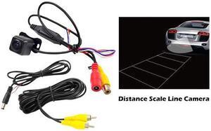 Pyle - Universal Mount Optional Front View & Rear View Backup Color CMD Camera Built-In Distance Scale Line
