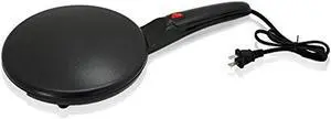 NutriChef Electric Griddle - Pan Style Crepe Maker Hot Plate Cooktop with ON/OFF Switch, Nonstick Coating, Automatic Temperature Control & Plug-in Operation for Kitchen & Countertop (PKCRM08)