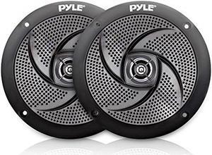 Pyle Marine Speakers - 5.25 Inch Low Profile Slim Style Waterproof Wakeboard Tower and Weather Resistant Outdoor Audio Stereo Sound System with 180 Watt Power - 1 Pair in White (PLMRS5B)