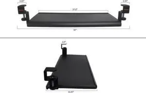 (Refurbished) Mobotron Under-desk Keyboard Clamp Tray Electronic Device Platform