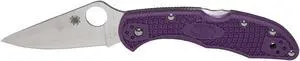 Spyderco Delica 4 Folder 2.88 in Plain Purple FRN Handle